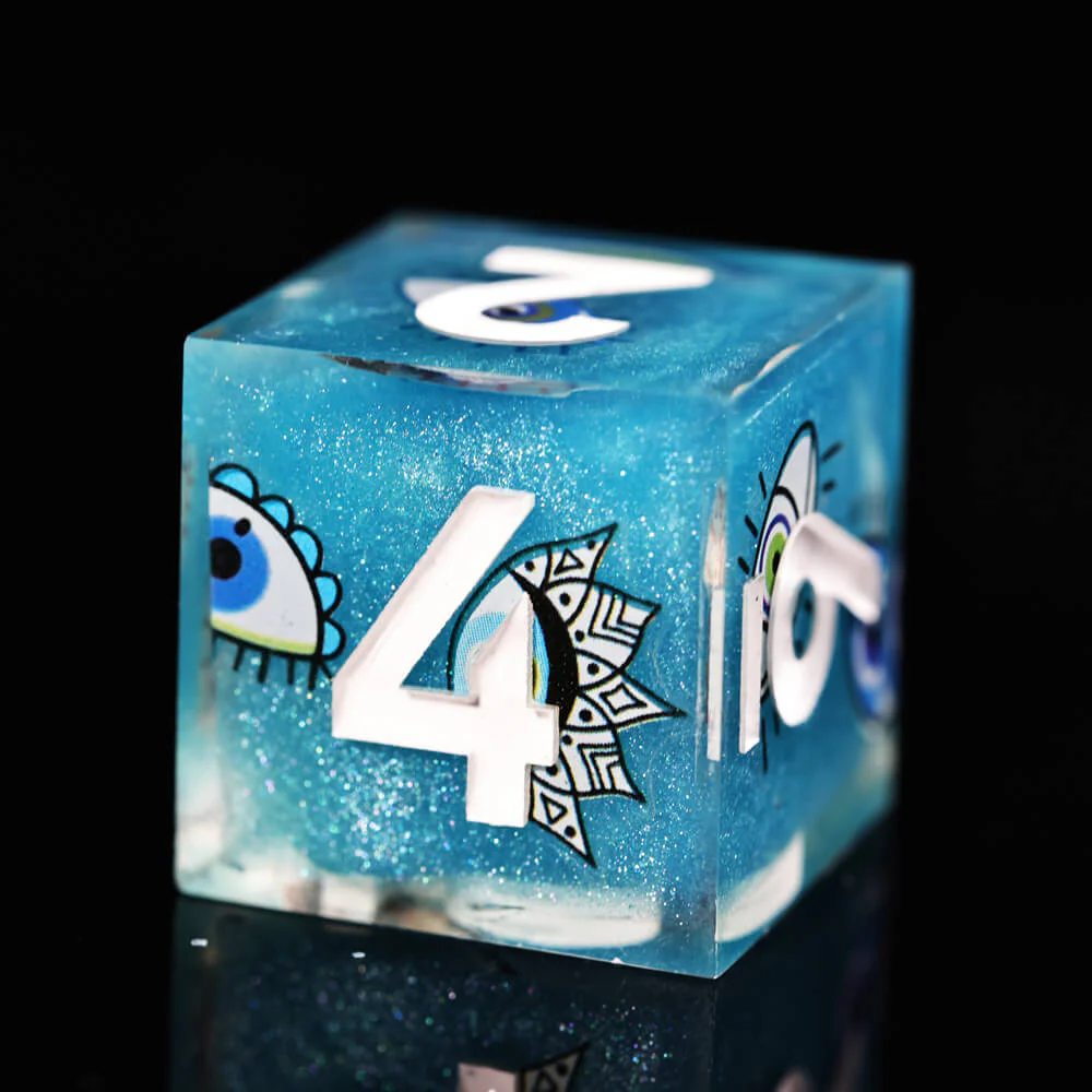 Eye of Truth Sharp Edge Polyhedral Resin 7-Piece D&D Dice Set - Image 8