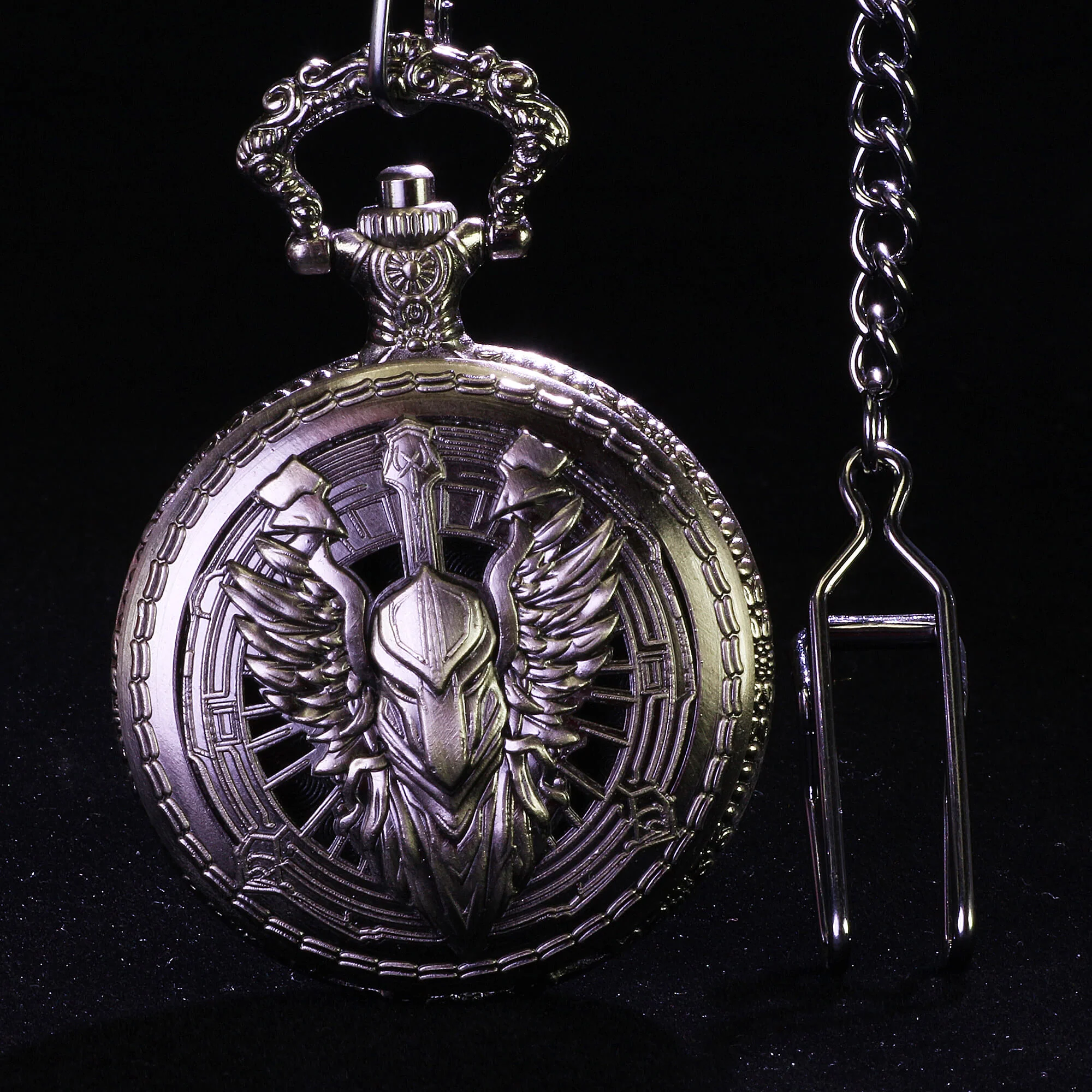 Fighter Mini Polyhedral Metal Dice Set D and D with Pocket Watch Shell Case - Image 7