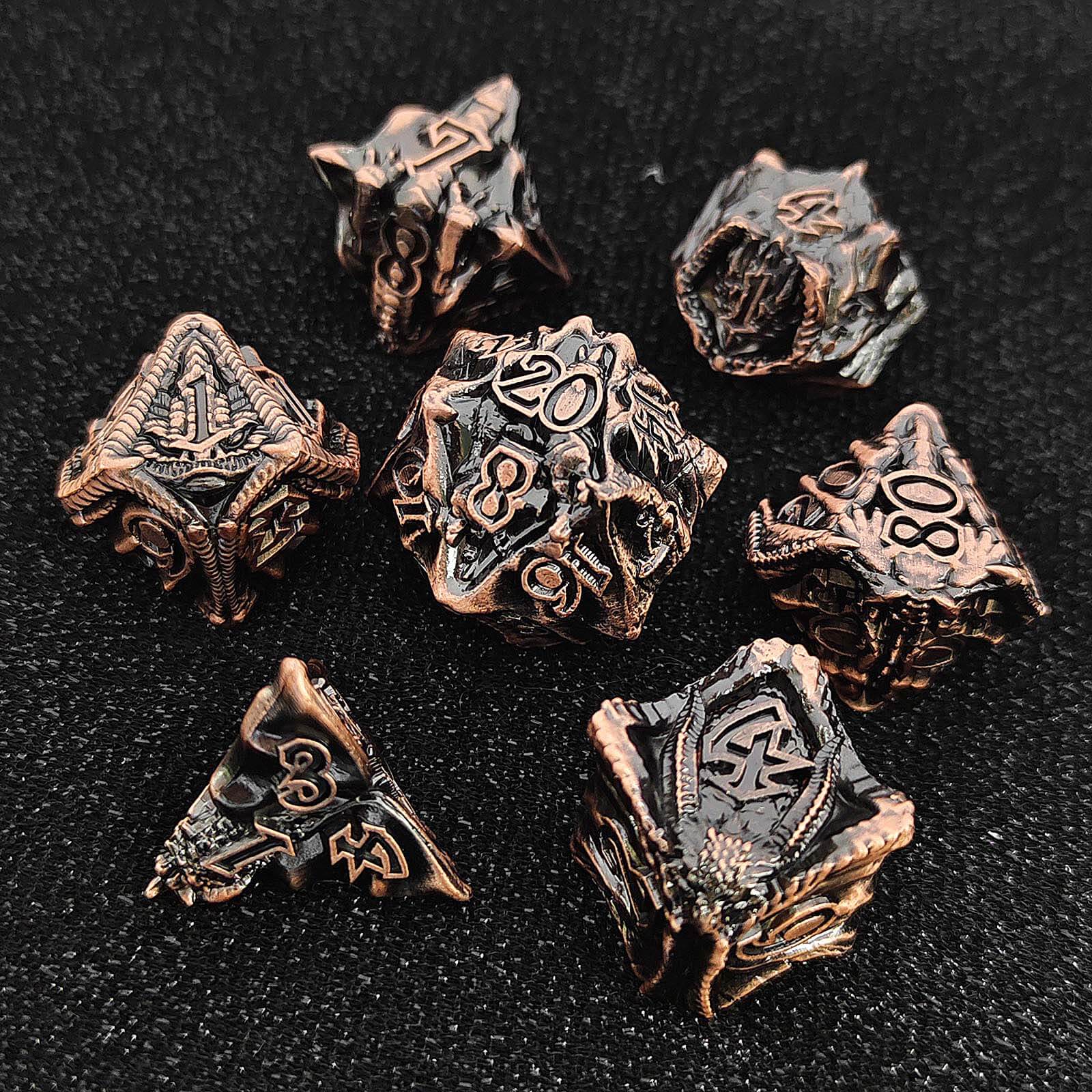 Flying Dragon Solid 7 Metal Dice Sets DnD - Image 11
