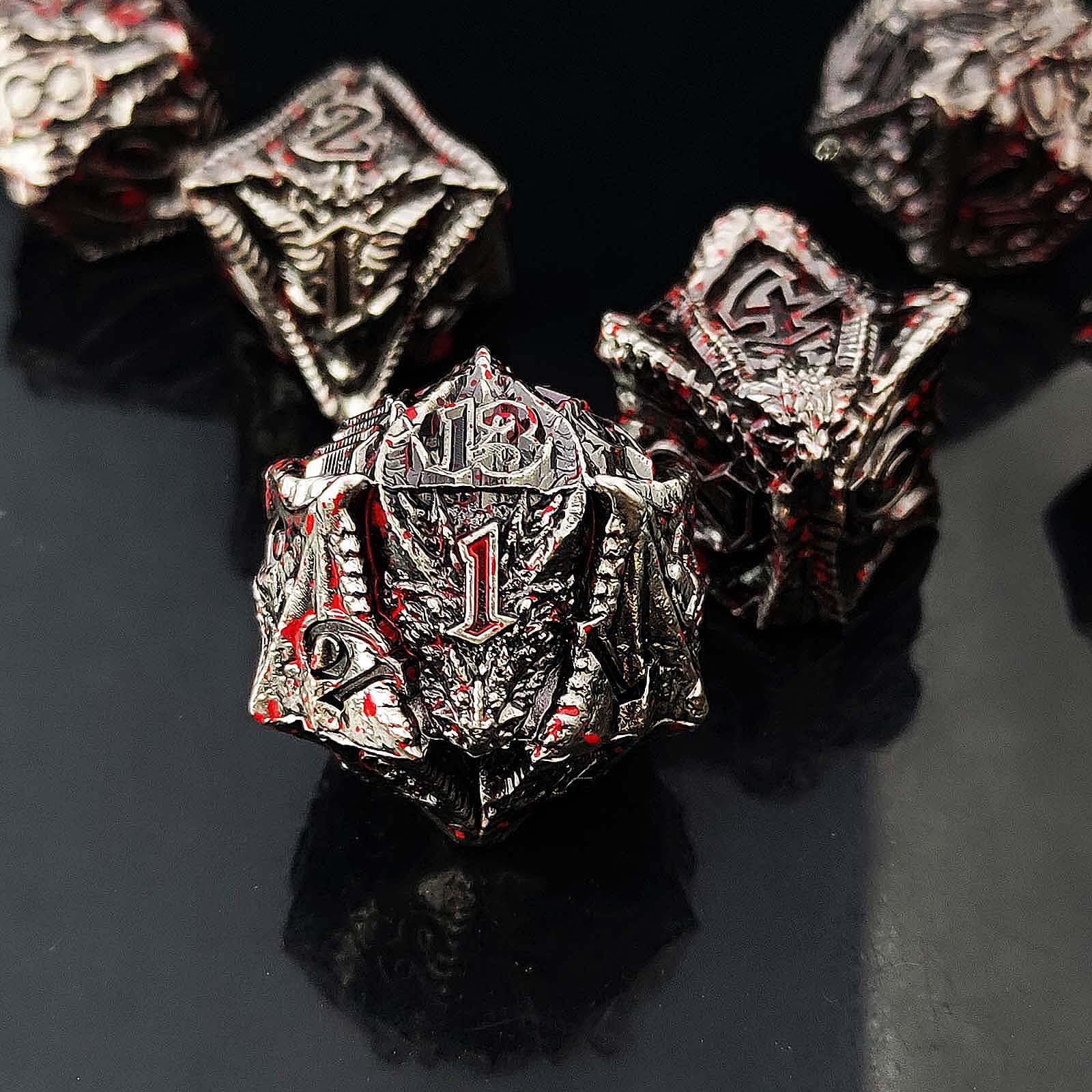 Flying Dragon Solid 7 Metal Dice Sets DnD - Image 5