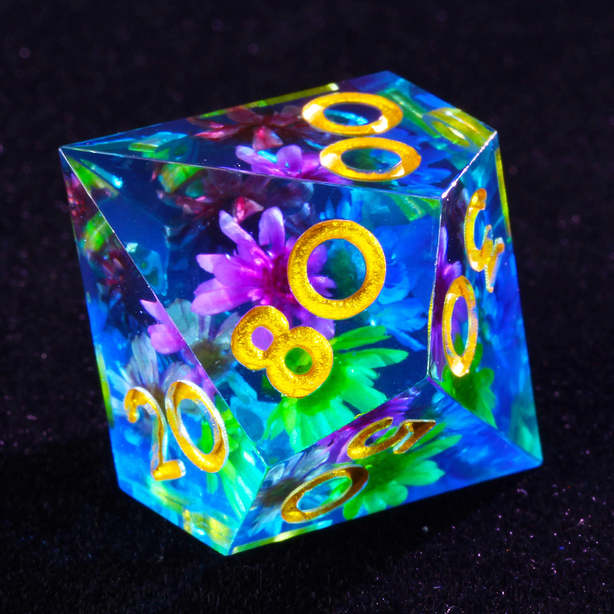 Gaming 7 Polyhedral Resin D&D Dice Sets Flower - Image 8
