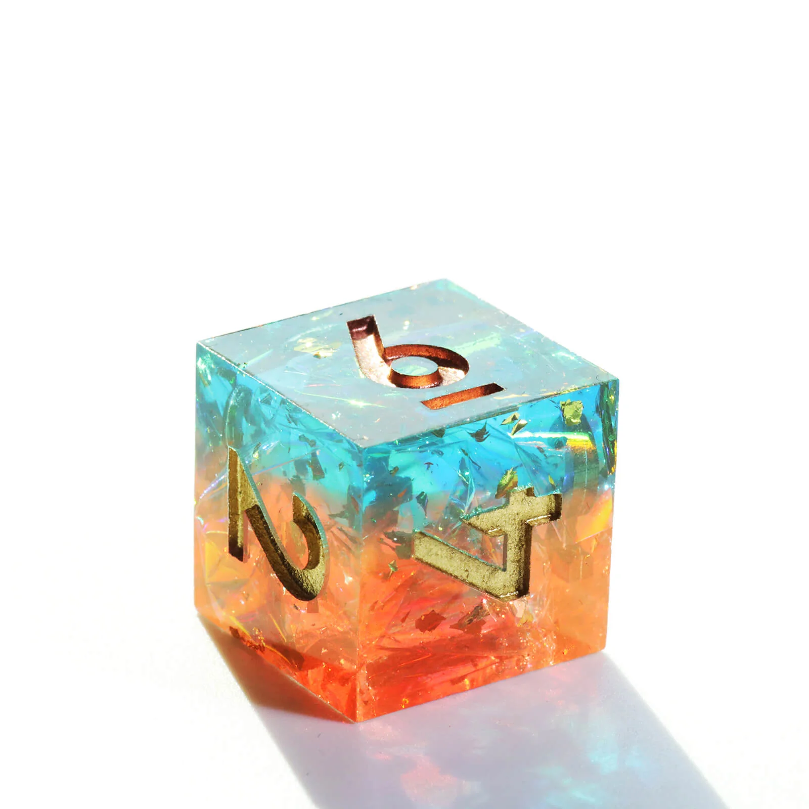 Gaming Resin 7 Sharp Edge Polyhedral D and D Set Dice - Freedom and Piety - Image 2