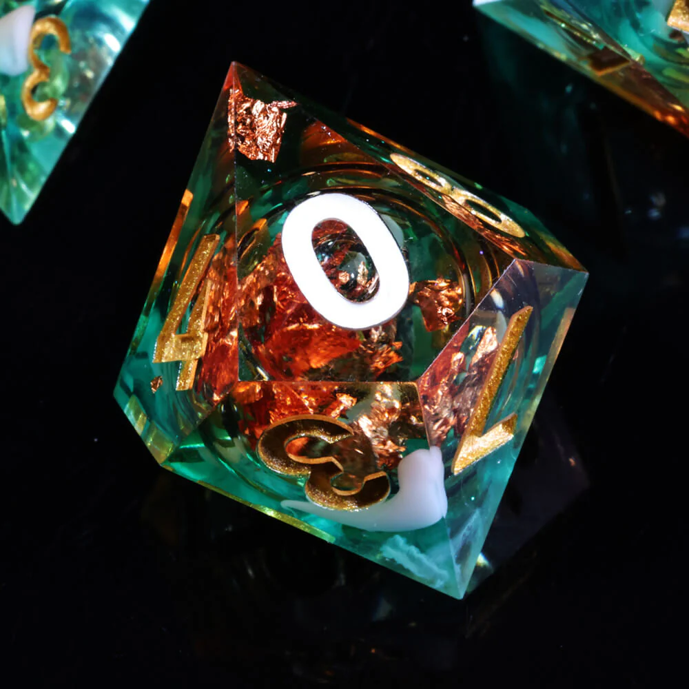 Lake Monster Resin Polyhedral D and D Liquid Core Set Dice - Image 7