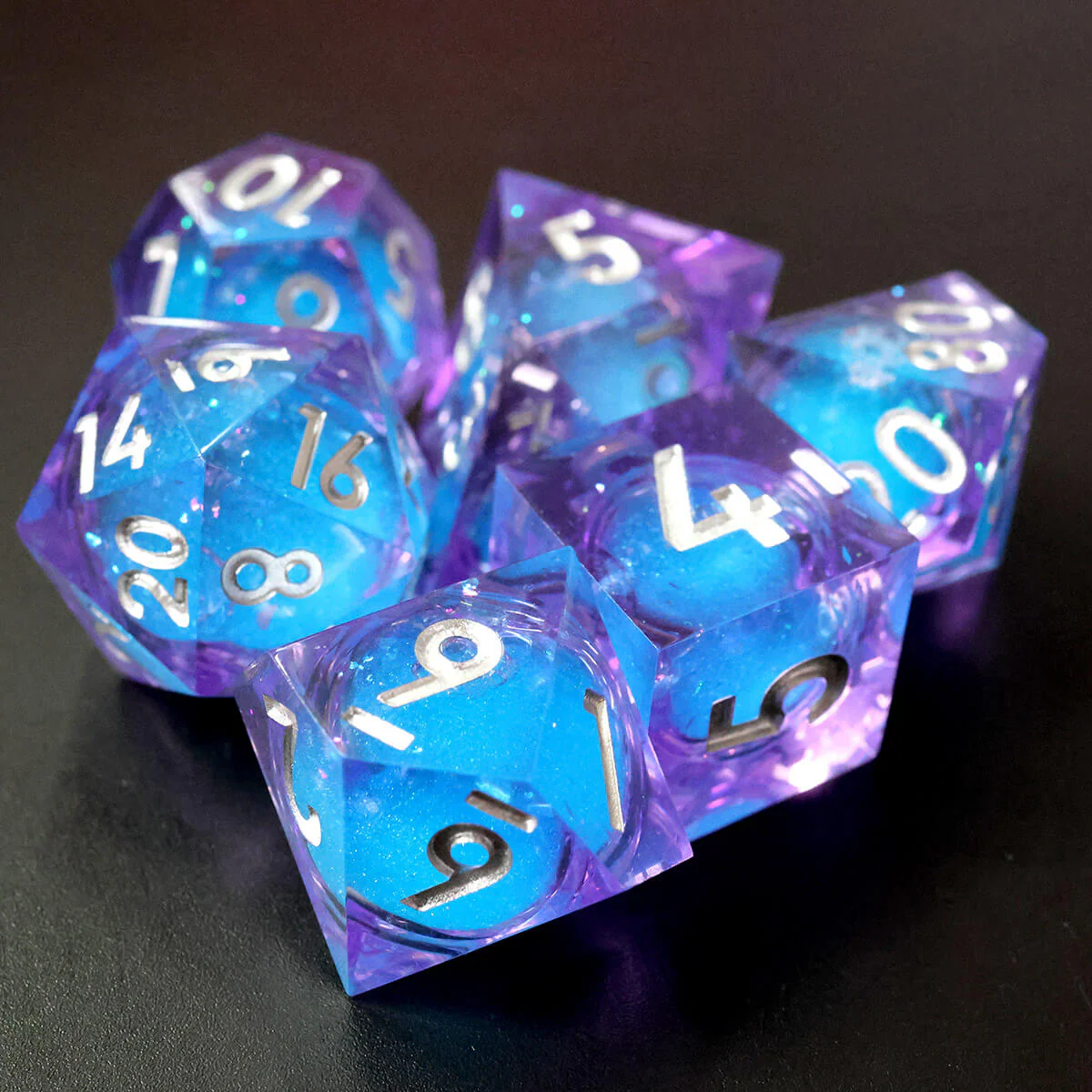 Liquid Core 7-Piece Sharp Edge DND Dice Set - Image 11