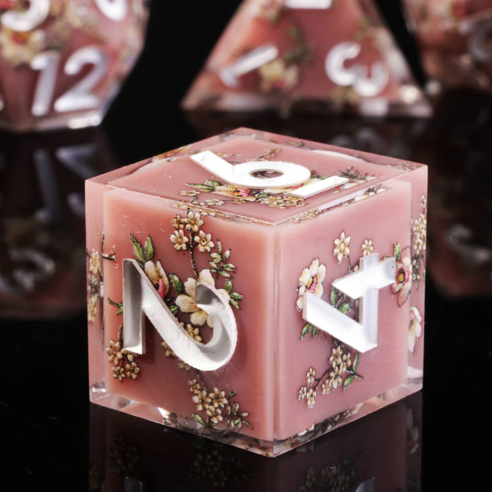 Maidens Sharp Edge Polyhedral Resin 7-Piece D&D Dice Set - Image 7