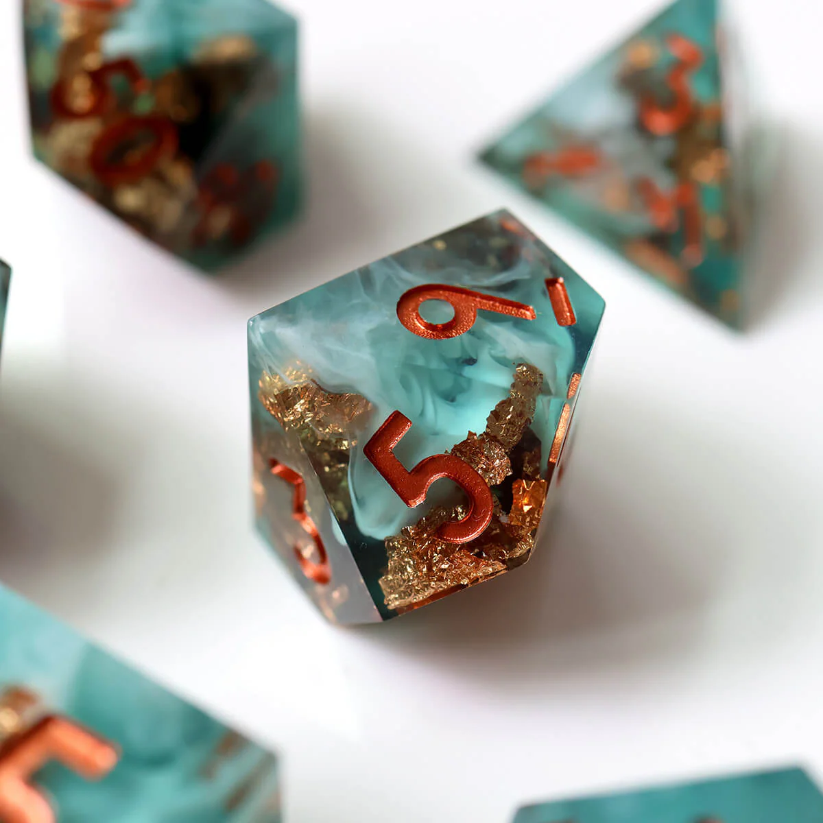 Moonlit Shadow DND Dice Set 7-Piece Sharp Edge - Image 6