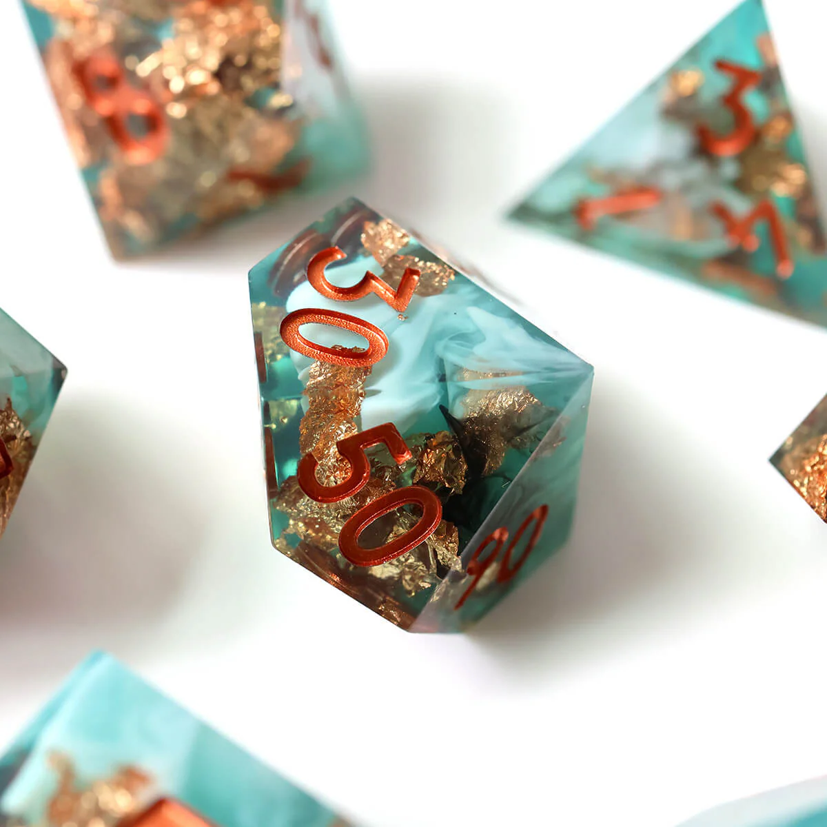 Moonlit Shadow DND Dice Set 7-Piece Sharp Edge - Image 8