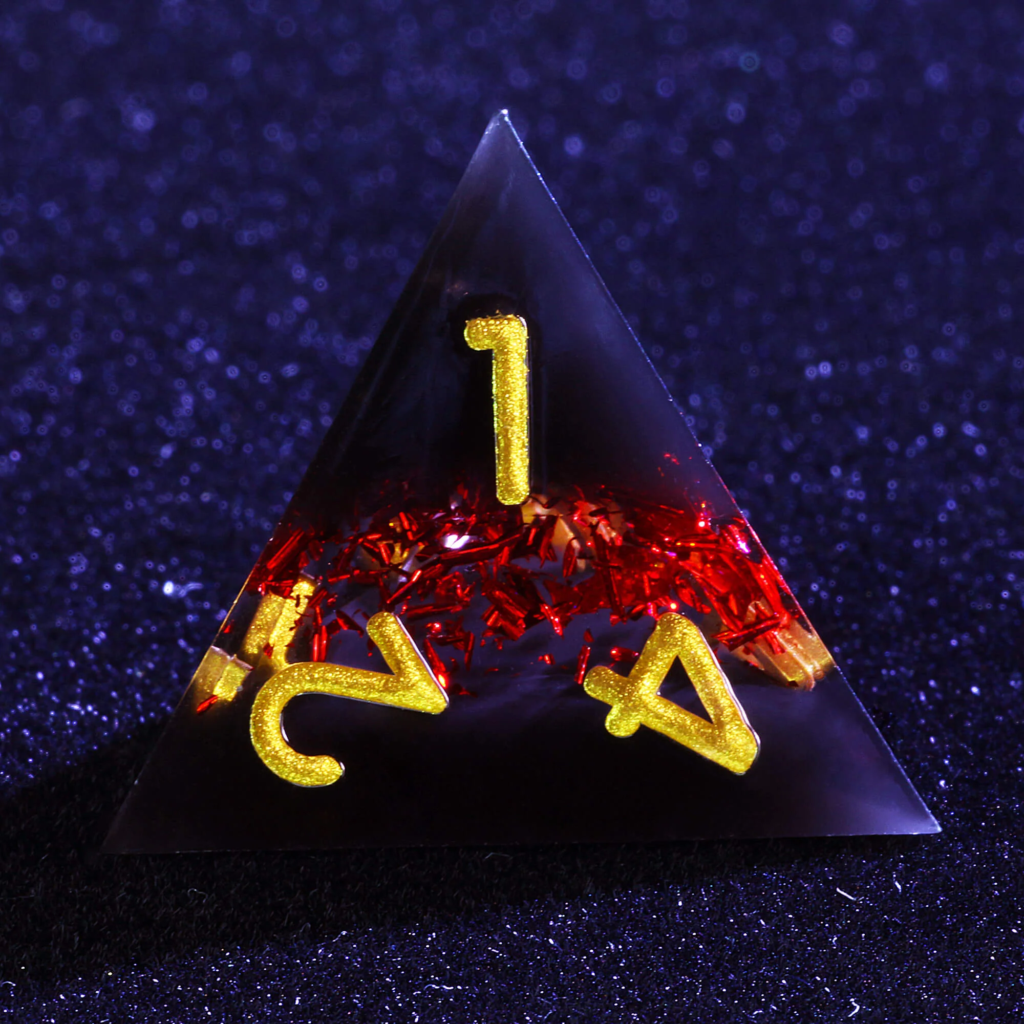 Polyhedral Cool Dice Set DD Red Glitter - Image 3