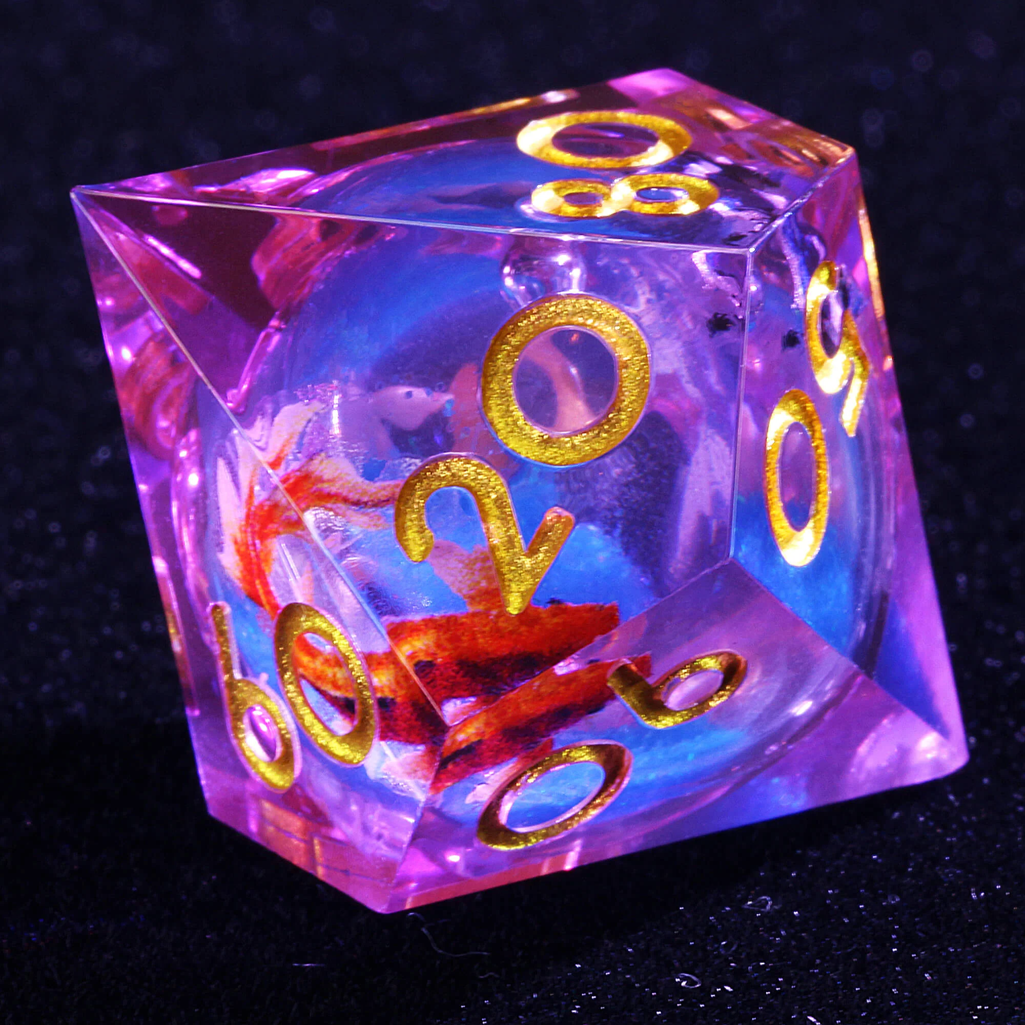 Polyhedral Cool Fish Liquid Core Dice Sets D and D - Image 7