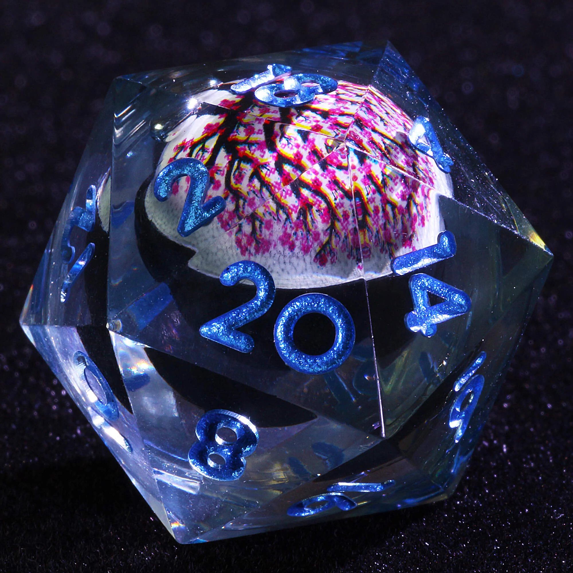 Polyhedral Cool Liquid Core DD Set of Dice Flower Tree - Image 2