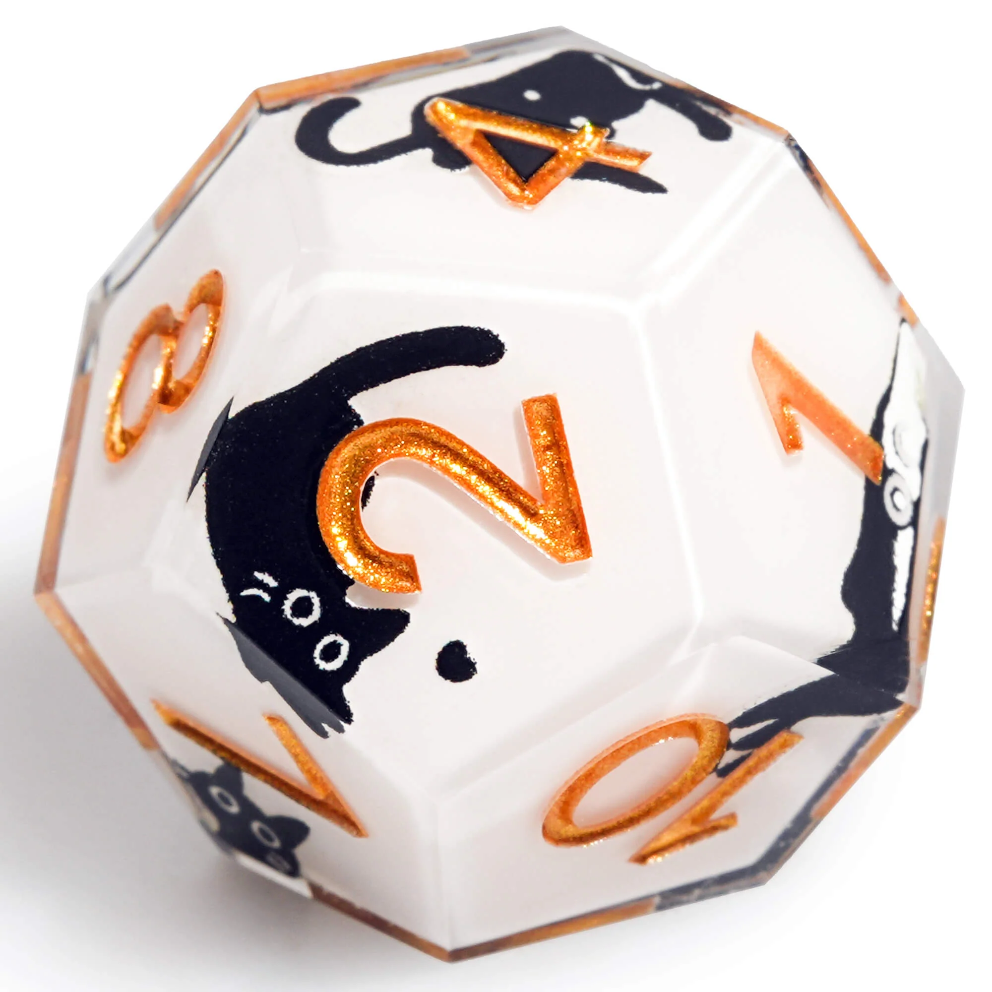 Polyhedral RGP Cool DnD Dice Sets - Cow Cat - Image 3