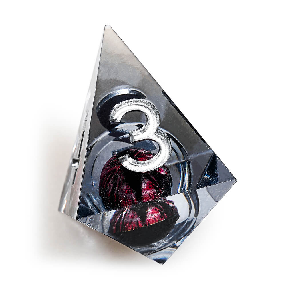 Polyhedral RGP Cool Liquid Core Dragon Eye DnD Dice Set - Image 3