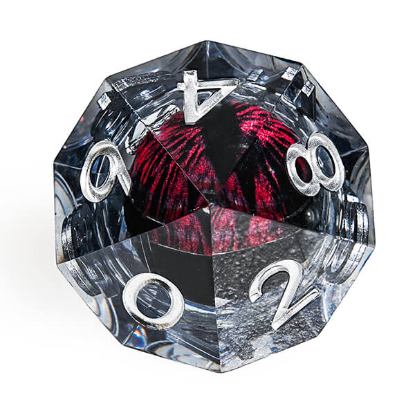 Polyhedral RGP Cool Liquid Core Dragon Eye DnD Dice Set - Image 6