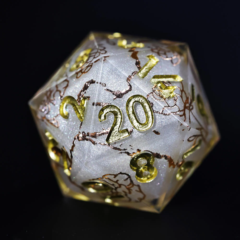 Pure Love Sharp Edge Resin Polyhedral 7-Piece D&D Dice Set - Image 9