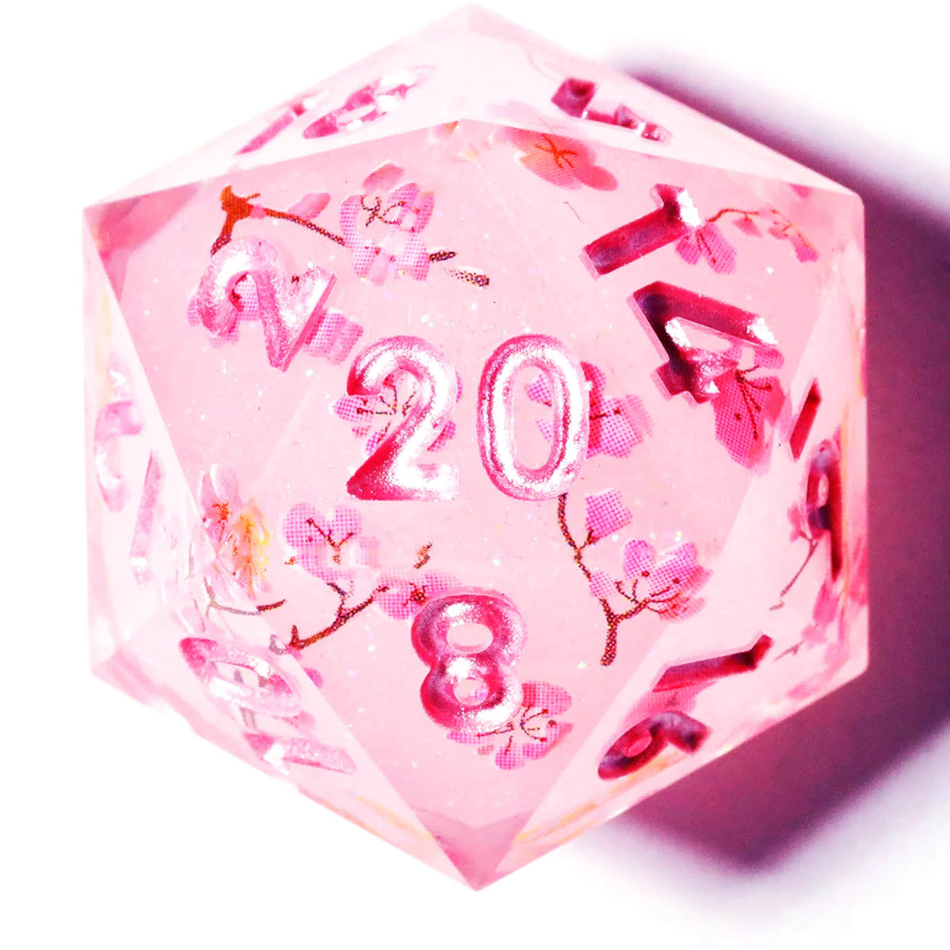 Sakura Bloom Layered Awesome Resin D and D Polyhedral Set Dice - Image 2
