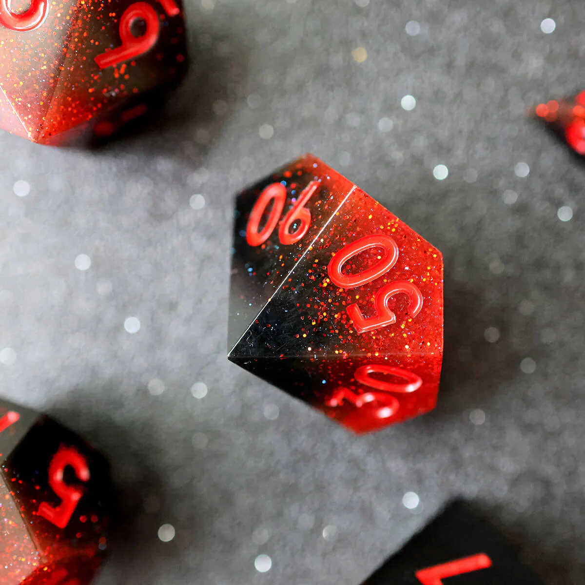 Sharp Edge 7-Piece Scarlet Magic DND Dice Set - Image 12