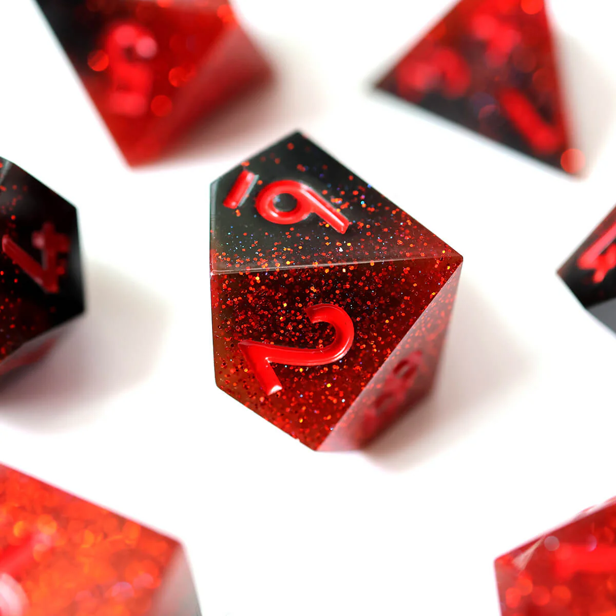 Sharp Edge 7-Piece Scarlet Magic DND Dice Set - Image 9