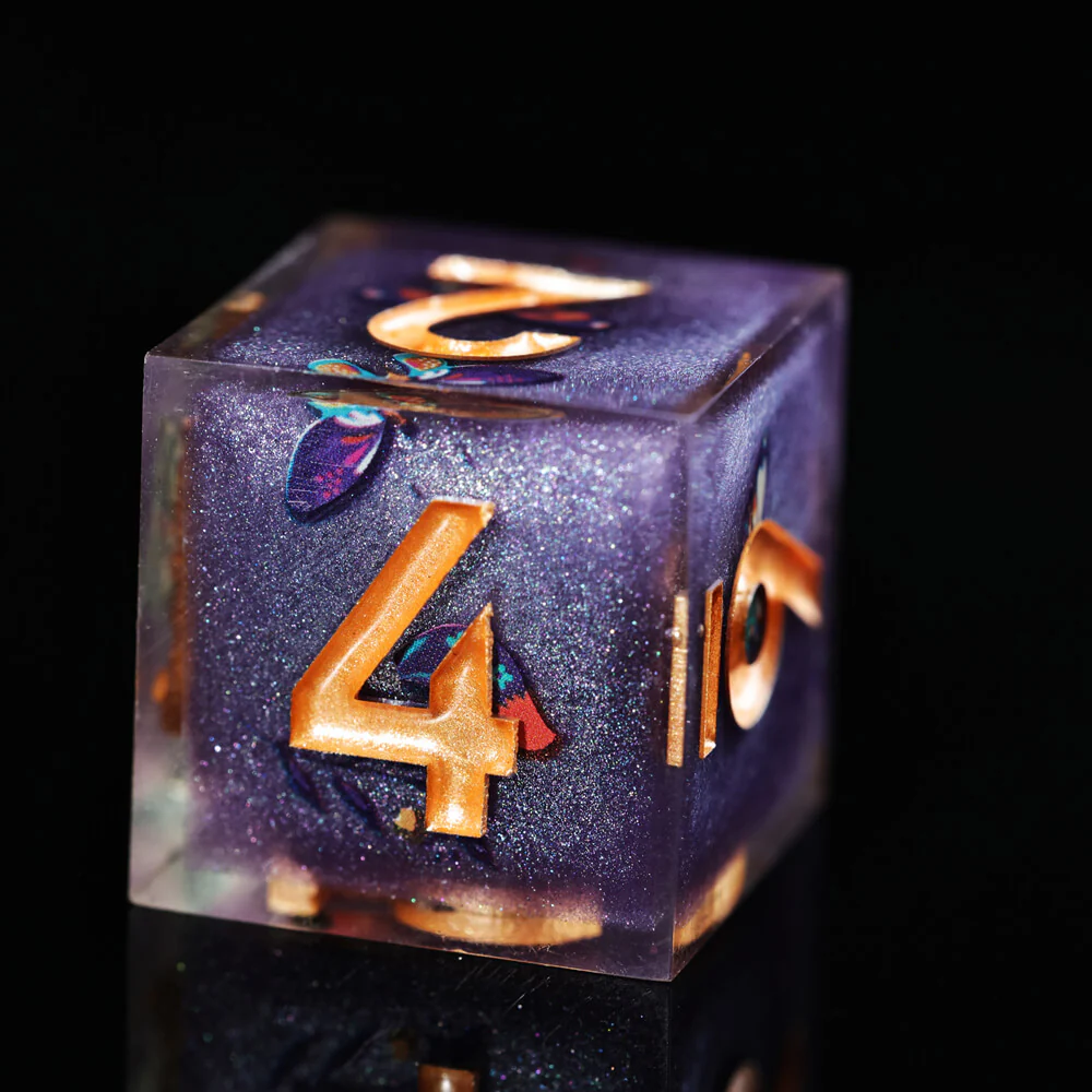Sharp Edge Butterfly Polyhedral Resin 7-Piece D&D Dice Set - Image 9