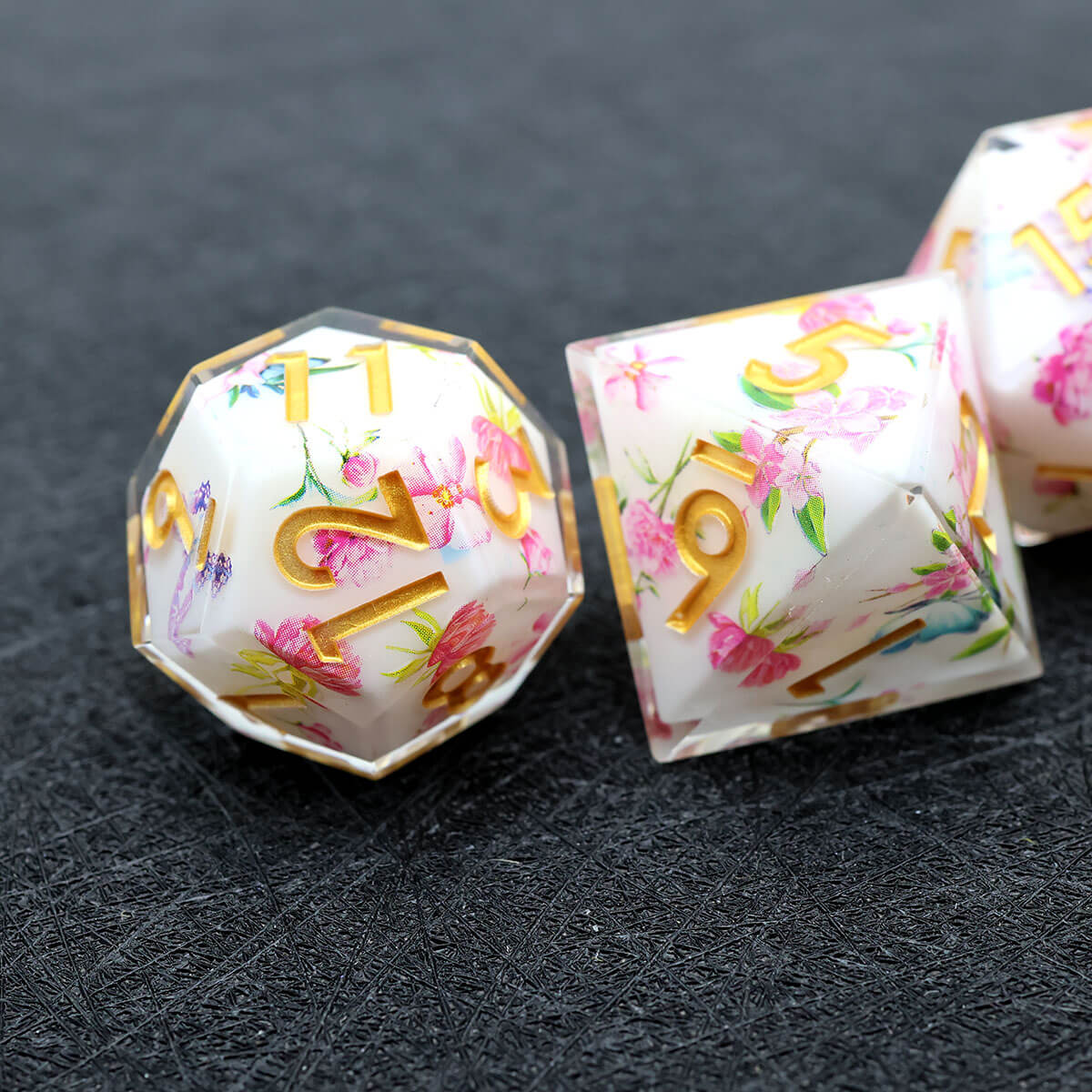 Sharp Edge Flower DND Dice Set 7-Piece - Image 10