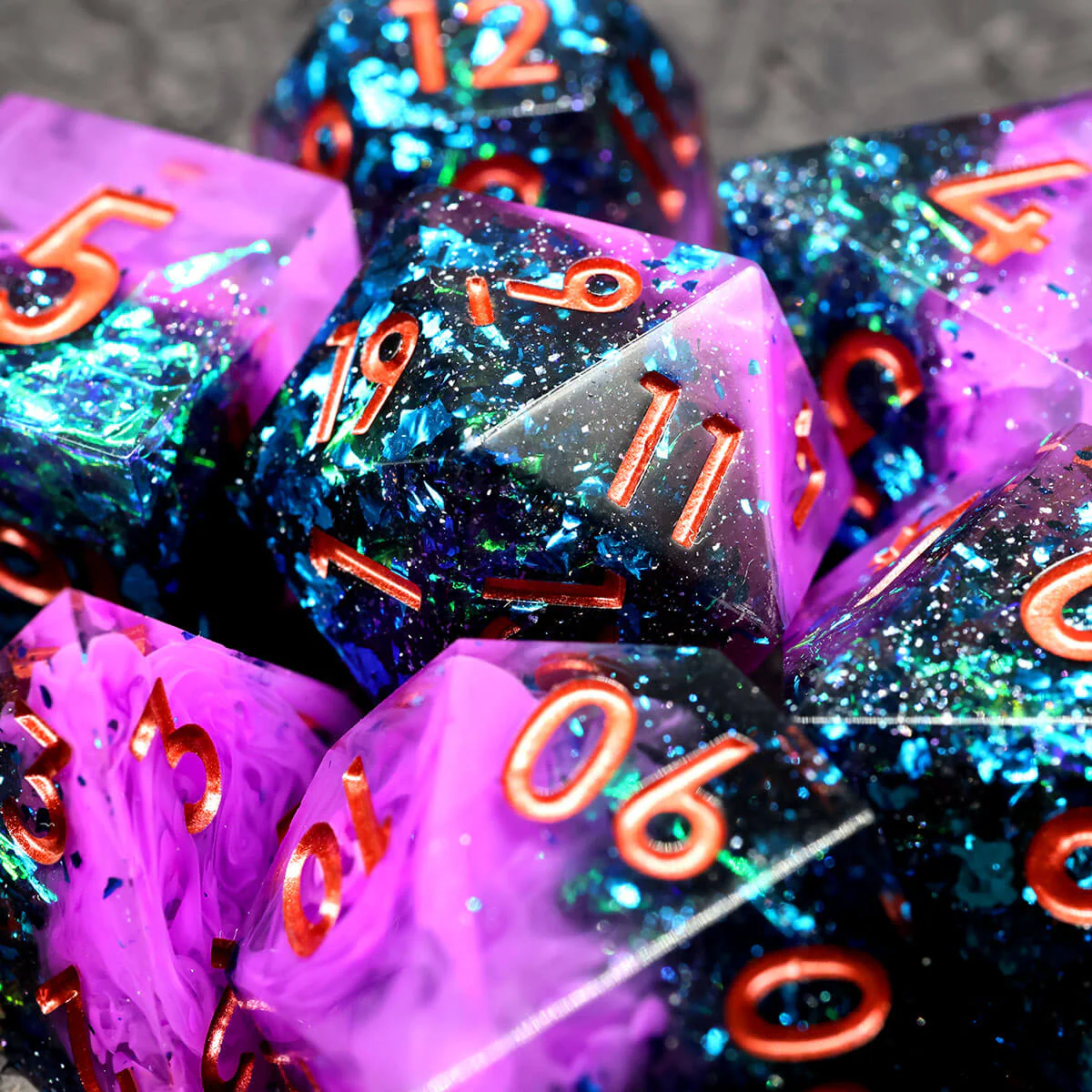Sharp Edge Forest Girl 7-Piece DND Dice Set - Image 5