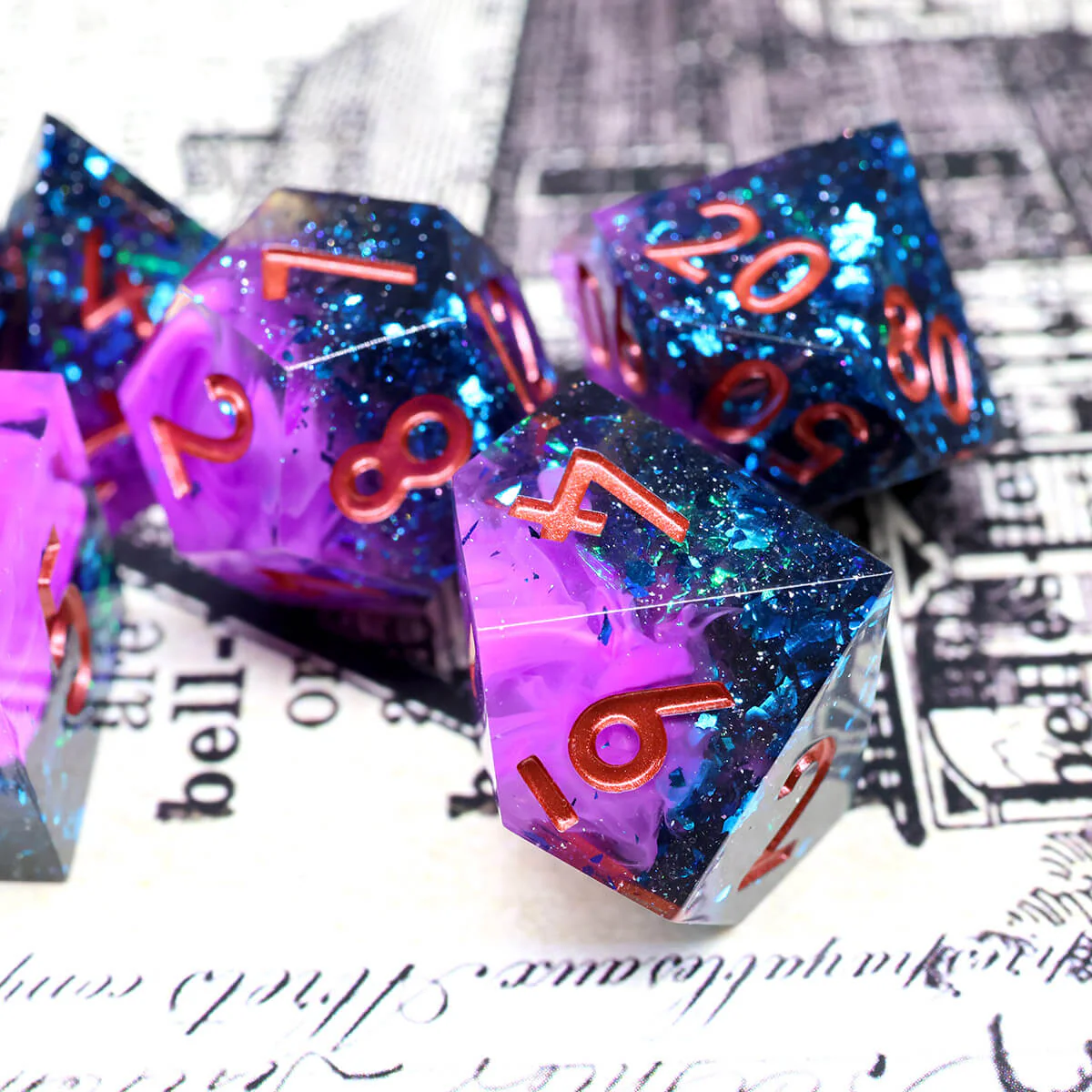 Sharp Edge Forest Girl 7-Piece DND Dice Set - Image 6
