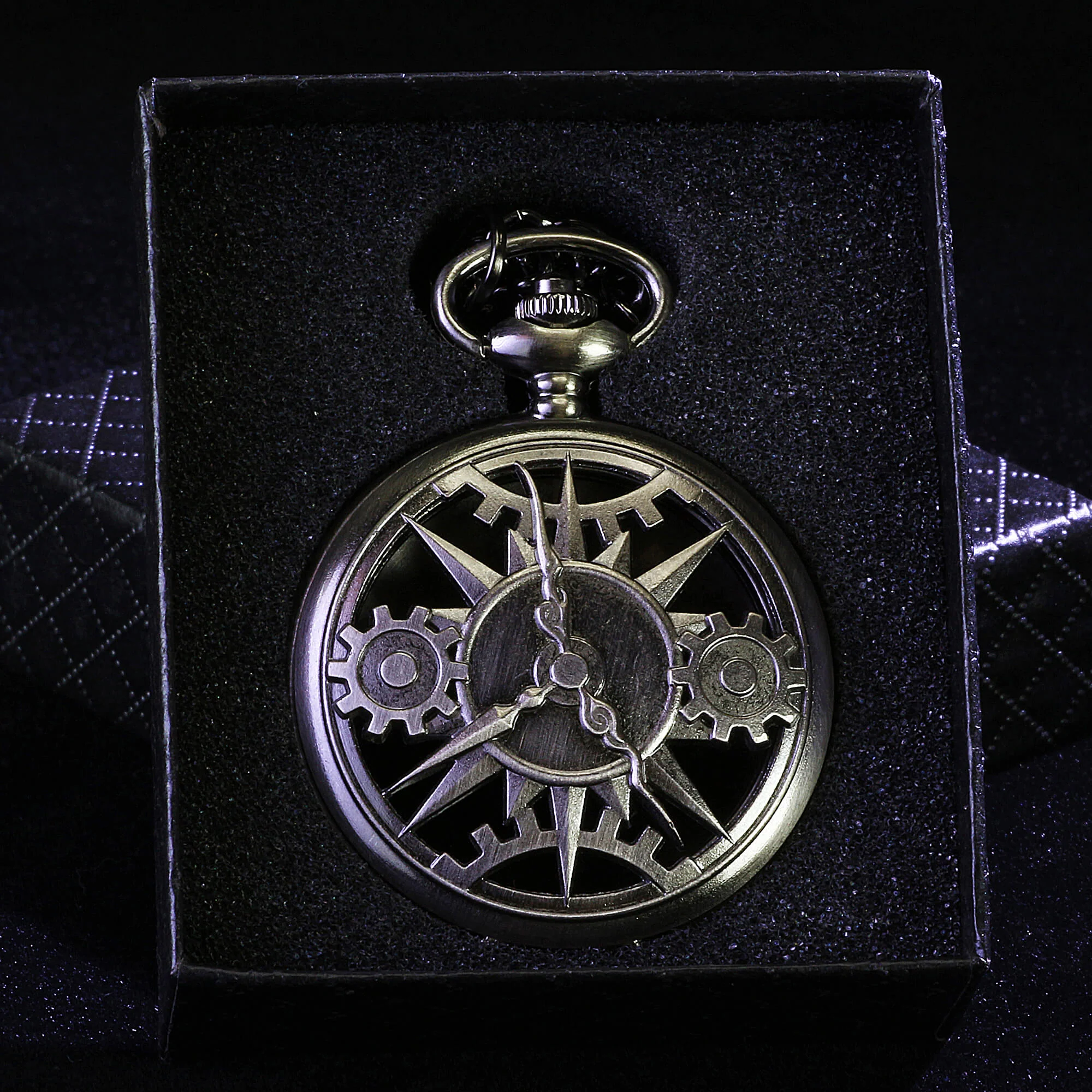 Time Gear Mini Polyhedral Metal DD Dice Set with Pocket Watch Shell Case - Image 10
