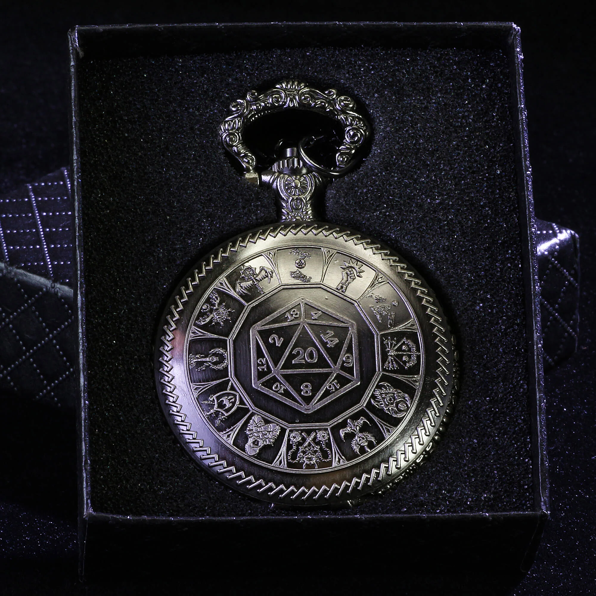 Totem Mini Polyhedral Metal Dice Sets DD with Pocket Watch Shell Case - Image 10
