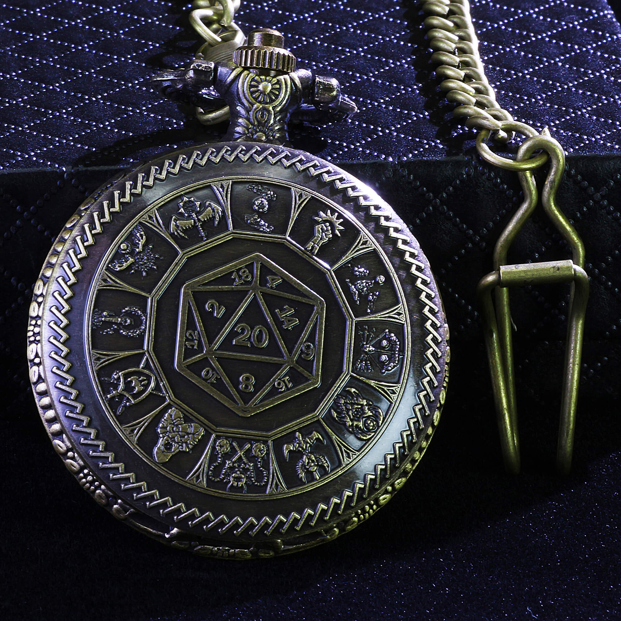 Totem Mini Polyhedral Metal Dice Sets DD with Pocket Watch Shell Case - Image 5