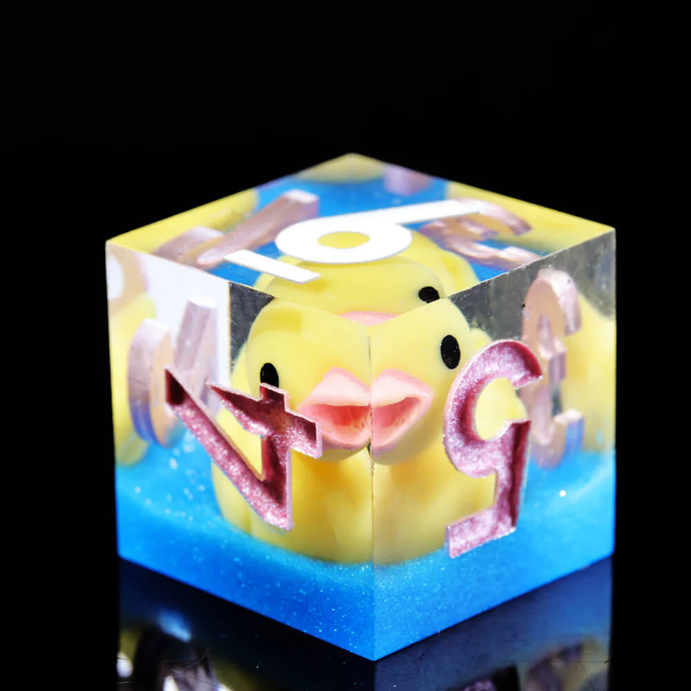 Yellow Ducks Sharp Edge Resin Polyhedral 7-Piece D&D Dice Set - Image 5